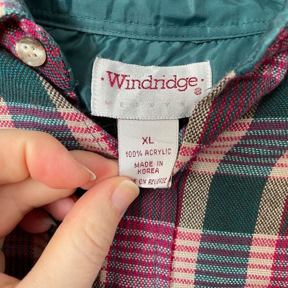 Vintage Plaid Flannel Button Down Shirt 1970s 1980s - Picture 3 of 6